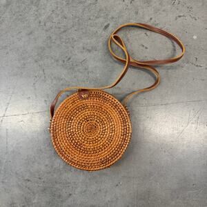 Bali Round Rattan Boho Whimsical Crossbody Beach Summer Bag